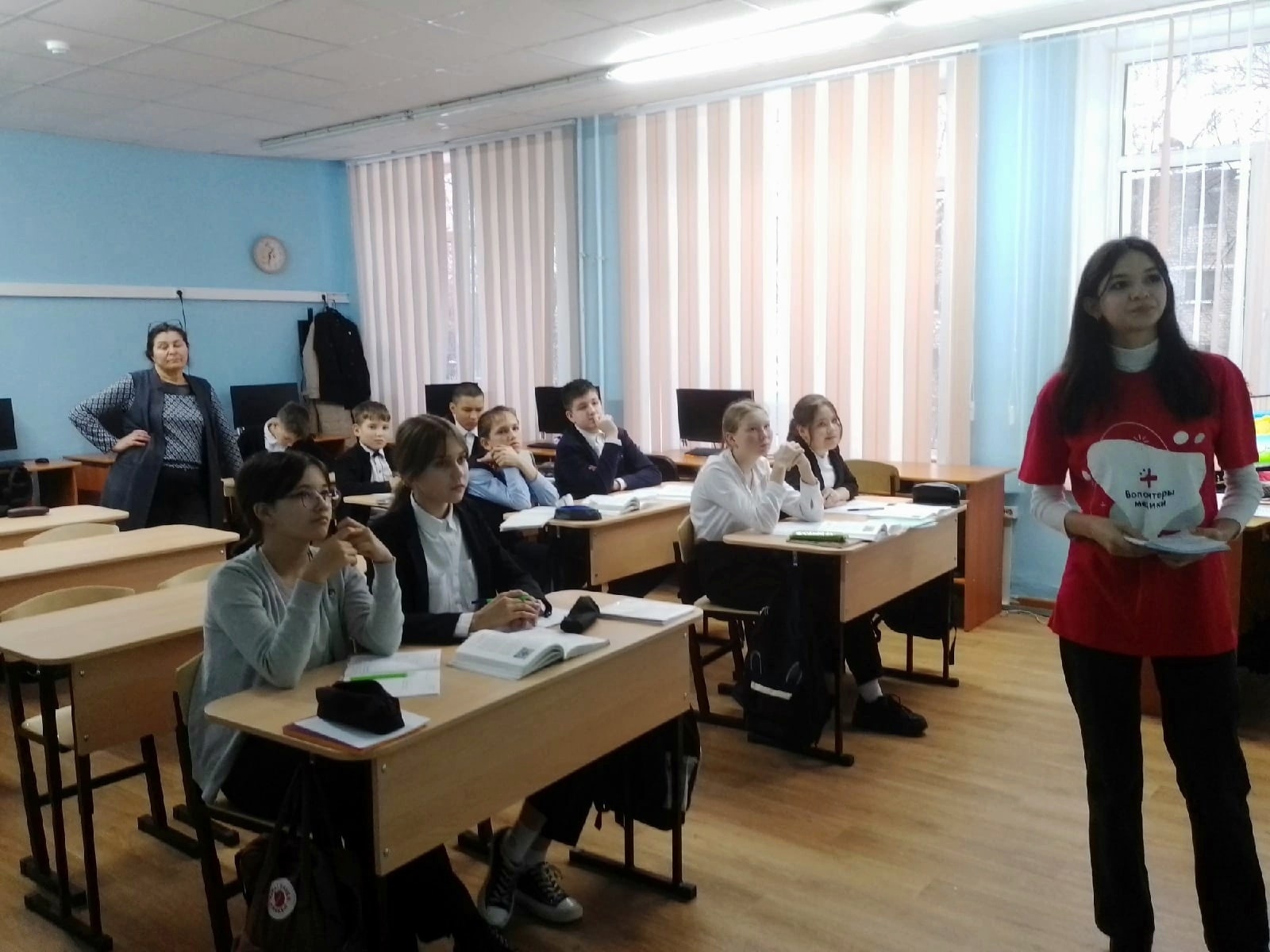 Волонтеры-медики провели урок здоровья для школьников г. Чебоксары